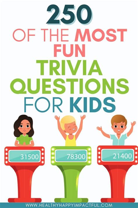 exciting  fun trivia questions  kids  answers  surprise