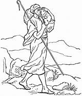 Sheep Parable Carrying Shepherds Gardenofpraise 색칠 Colorear Cocuklar Resim 잃은 공부 비유 Schafe Hirten 1016 Colorin sketch template