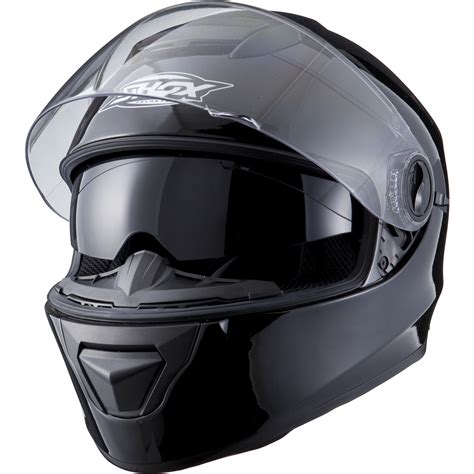 shox assault solid black motorcycle helmet motorbike full face  sun visor ebay