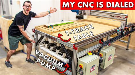 cnc dialed vacuum table workholding  track