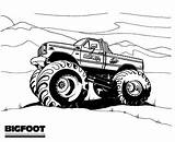 Monster Truck Coloring Bigfoot Pages Jam Foot Big Printable Dessert Colouring Doo Scooby Color Print Template Kids sketch template