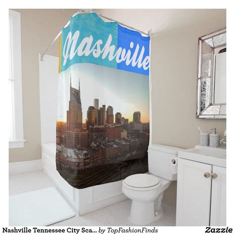 Nashville Tennessee City Scape Beautiful Shower Curtain