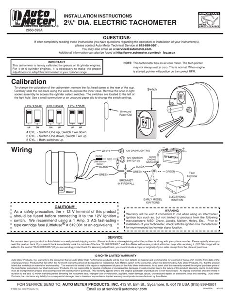 autometer sport comp tach wiring diagram wiring diagram pictures