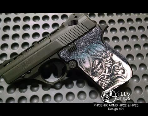 pin  gritty grips  customized phoenix arms firearm design  hand guns design