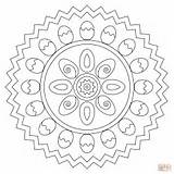 Easter Mandala Coloring Eggs Pages Printable Mandalas sketch template