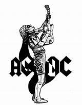 Acdc Angus Caricature sketch template
