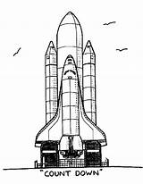 Kleurplaat Ruimtevaart Shuttle sketch template