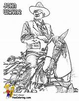 Coloring Pages John Wayne Yescoloring Book Kids Star sketch template