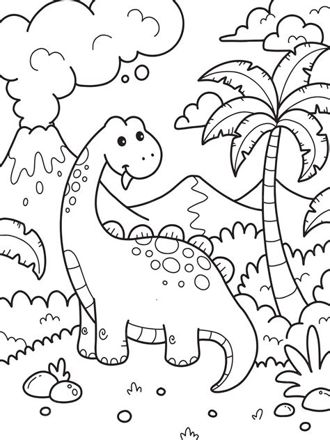 dinosaur coloring pages  printable sheets simple  draw easy