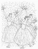 Coloring Nutcracker Ballerina Pages Popular Library sketch template