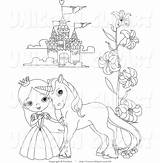 Castle Princess Coloring Pages Printable Unicorn Outline Copyright Color Getdrawings Clipart Getcolorings Print Drawing Colorings Popular sketch template