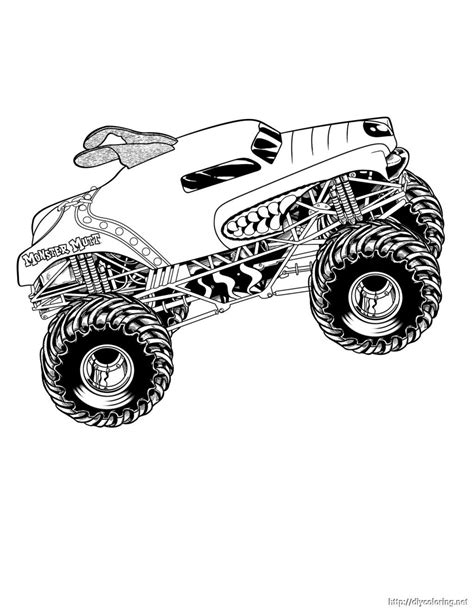 grave digger monster truck coloring pages printable