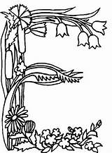 Alphabet Flowers Coloring Pages Fun Kids sketch template