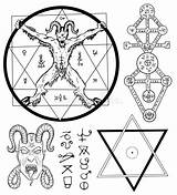 Occult Satan Pentagram Drawn Simboli Satanic Diavolo Pentagramm Satana Teufel Mystischen Symbole Mistici Pentagramma Metta Esoteric Leviathan Inverted Beast Seleccionar sketch template