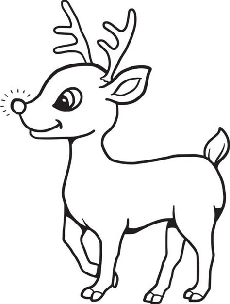reindeer printable coloring page
