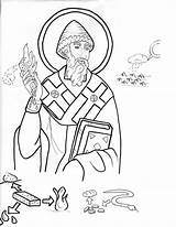 Orthodox Sparks Saint sketch template