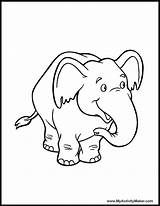 Elephant Coloring Pages Color Baby Animals Animal Print Jungle sketch template