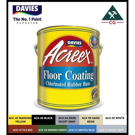 davies  liter acreex rubber based floor paint shopee philippines