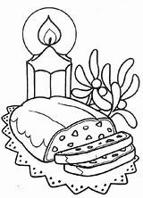 Coloring Pages Dinner Christmas sketch template