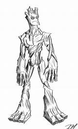 Groot Coloring Pages Guardians Printable Color Getcolorings Energy sketch template