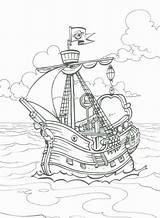 Pirate Ship Piet Kids Coloring Pages Drawing Clip Getdrawings Piraat Sunken Pencil Fun sketch template