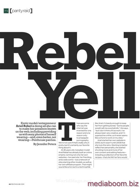 ariel rebel dans penthouse usa avril 2012 29 mars 2012