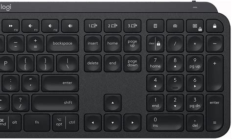 logitech mx keys advanced full size wireless scissor keyboard  pc