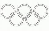 Olympic Coloring Flag Rings Pages Dot Olympics Popular sketch template