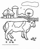 Cow Coloring Pages Colouring Farm Printable Cattle Cows Animals Kids Barn Honkingdonkey Clipart Animal Simple Children Color Colour Sheets Adult sketch template