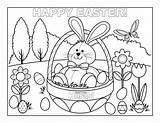 Easter Coloring Pages Print Kids Happy Printables Clip Make sketch template