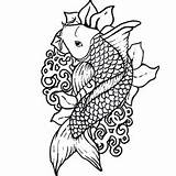 Fish Koi Coloring Pages Aerial Printable Toddlers Interesting sketch template