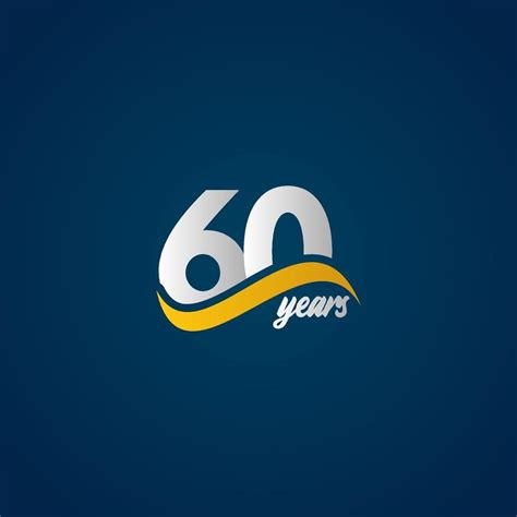 years anniversary celebration elegant white yellow blue logo vector template design