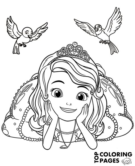 printable princess sofia coloring page