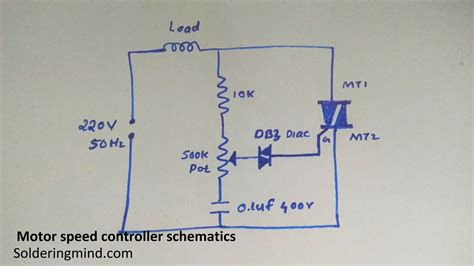 triac motor speed control circuit diagram