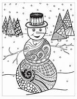 Coloring Winter Pages Snowman Printable Wonderland Sheet Scene Zendoodle Adult Macmillan Christmas Rocks Books Adults Colouring Sheets Kids Color Powells sketch template