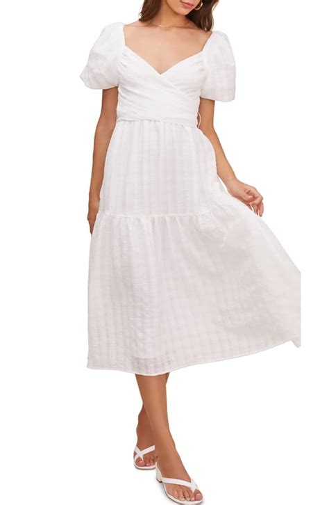Astr The Label Sonnet Tie Back Midi Dress Shop The Best White Dresses