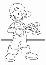 Tenis Jugando Menino Pintar Dibujosonline Coloringgames Colorironline sketch template