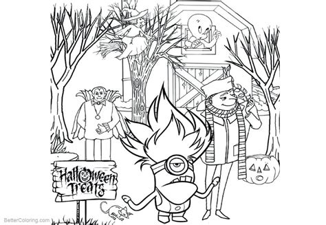 evil minion coloring pages halloween  printable coloring pages