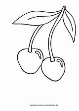 Kirschen Fruechte Früchte Malvorlagen Lebensmittel sketch template