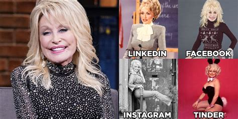 the linkedin facebook instagram tinder meme comes from dolly parton