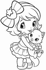 Coloring Pages Baby Girl Disney Shortcake Strawberry Joe Kitten Kids sketch template