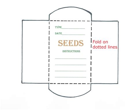 family home  life seed packet template