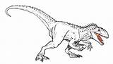 Jurassic Rex Coloring Indominus Dinosaur Tsgos sketch template