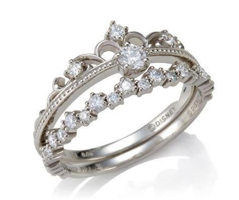 disney unveils   paired engagementwedding rings   time  june brides wedding