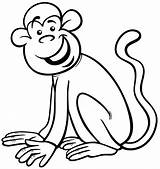 Macaco Monkey Mono Macaquinho Animados Fofo Primate Monkeys sketch template