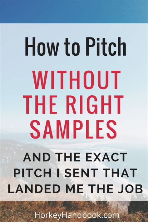 pitch   dont    samples writing career