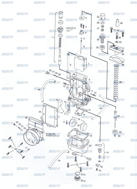 mikuni tm  exploded view replacement parts listing