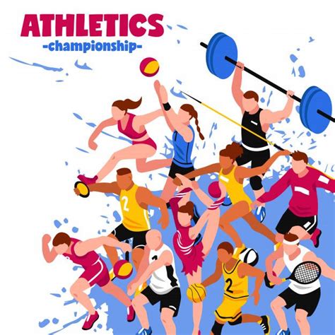 vector colorful sport isometric poster sports marketing sport poster sport illustration