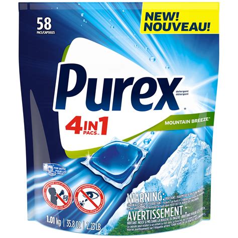 purex  packs mountain breeze unit dose laundry detergent  loads