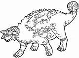 Ankylosaurus sketch template